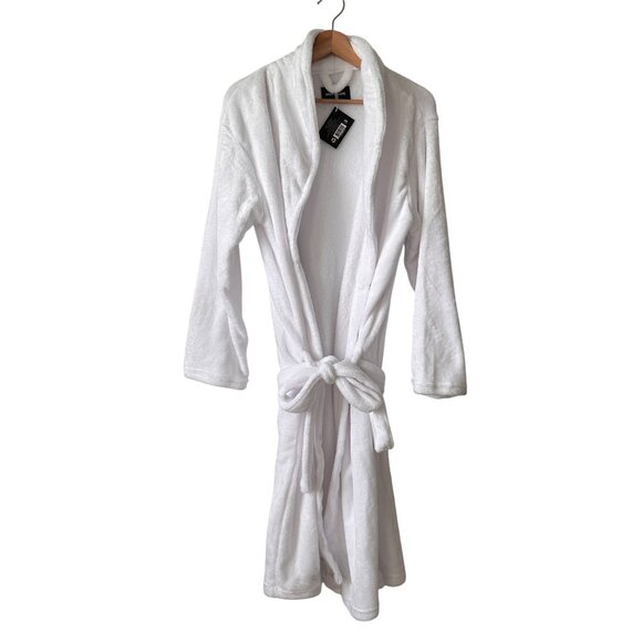Montblanc White Unisex Bathrobe Super Soft Plush NWT One size - Picture 1 of 8